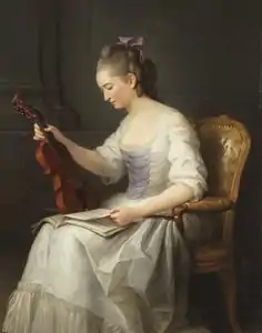 Portrait d'une violoniste 1773, Stockholm.