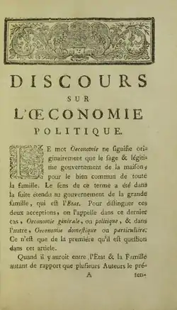 Image illustrative de l’article Discours sur l'économie politique