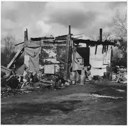 Squatteur de l'Arkansas pendant trois ans en Californie près de Bakersfield, Californie. 1935 ou 1936.