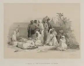 Marché aux esclaves du Caire, 1849.