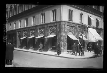 La façade du 15, rue de la Paix à Paris, avril 1923,  Archives Christofle.