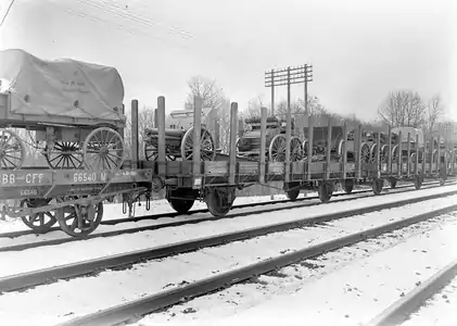 Transport de matériel d'une unité d’artillerie (1914-1918)