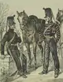 Cavalier et trompette des éclaireurs à cheval de la légion du Morbihan (55e)