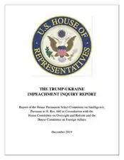 Rapport d'enquête sur la destitution Trump-Ukraine publié le 3 décembre 2019.