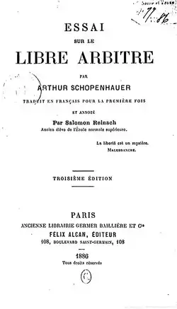 Image illustrative de l’article Essai sur le libre arbitre (Schopenhauer)