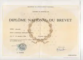 Image illustrative de l’article Diplôme national du brevet