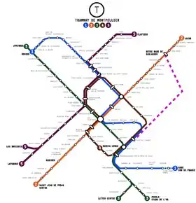 Voir la carte de la ligne.