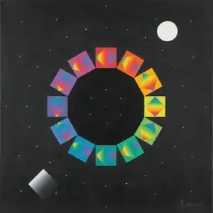 Variation spectrale, 1997, huile sur toile, 50 × 50 cm, collection particulière.