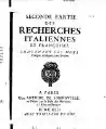 Antoine Oudin, Recherches italiennes et françaises (1640).